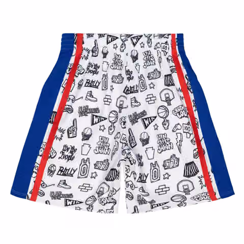 Philadelphia 76ers Doodle Mitchell & Ness Swingman NBA Shorts view 2