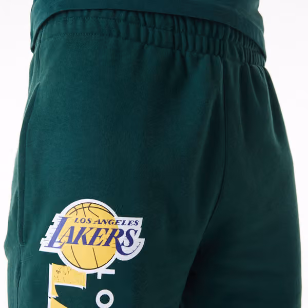 Los Angeles Lakers New Era Wordmark NBA Jogger Sweatpants Green view 5