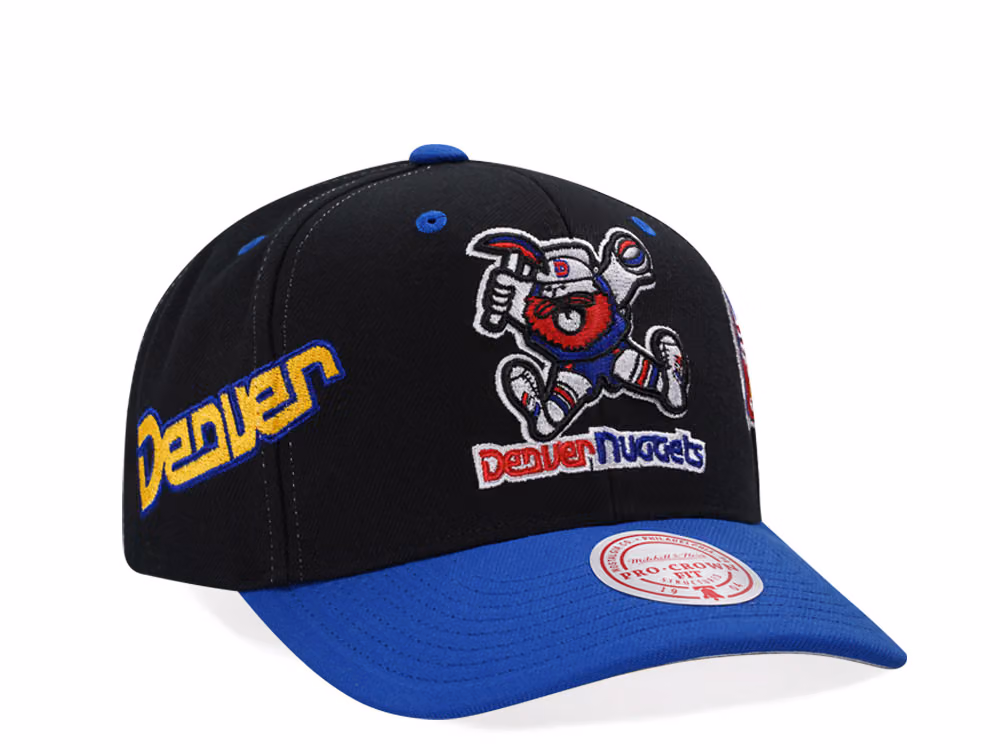 Mitchell & Ness Denver Nuggets Hardwood Classic Pro Crown Fit Snapback Hat front