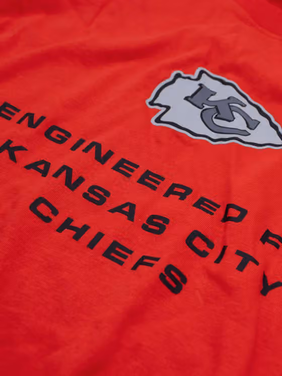 Kansas City Chiefs 2026 NFL Sideline Bold Arch Dri-Fit Long Sleeve T-Shirt Red view 3