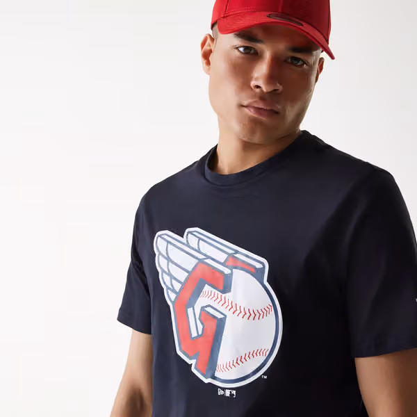 Cleveland Guardians Team Logo New Era MLB T-Shirt Navy view 5