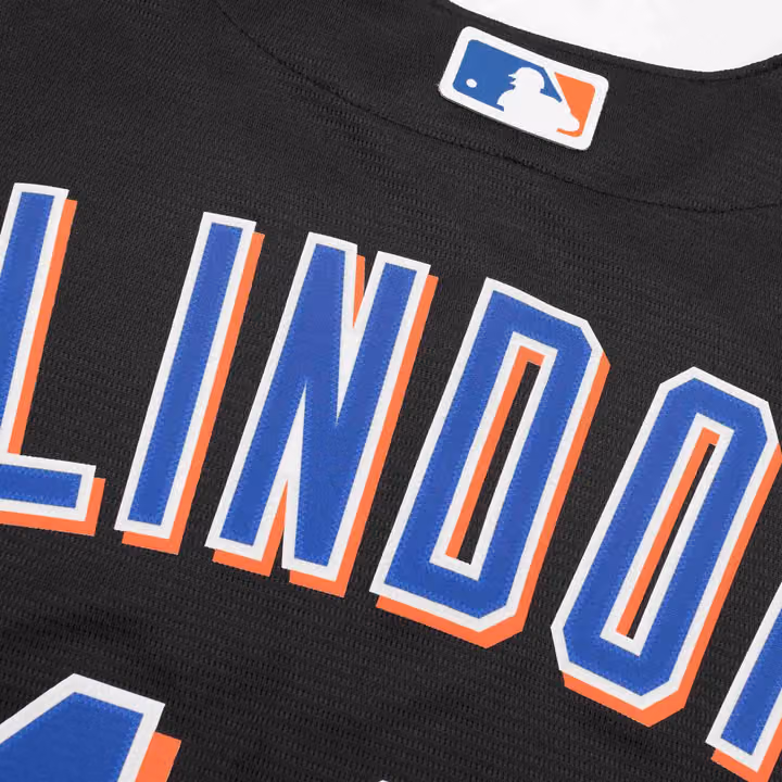 Francisco Lindor #12 New York Mets Nike MLB Jersey Black view 4