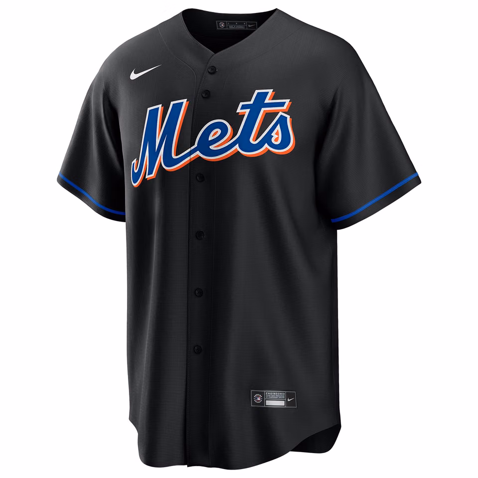 Francisco Lindor #12 New York Mets Nike MLB Jersey Black view 2