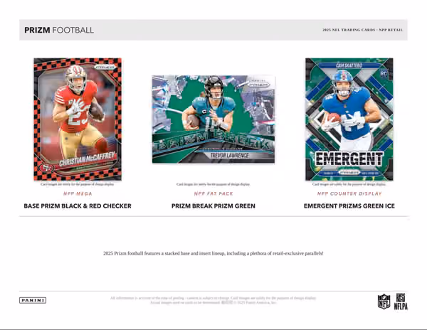 2025 Panini Prizm Football NFL Retail Box view 3