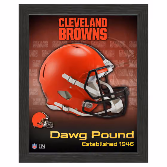 Cleveland Browns NFL Team Helmet Framed Photo view 1
