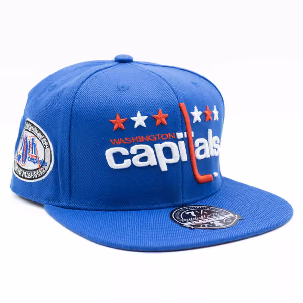 Washington Capitals Vintage Mitchell & Ness Fitted NHL Cap Blue product photo