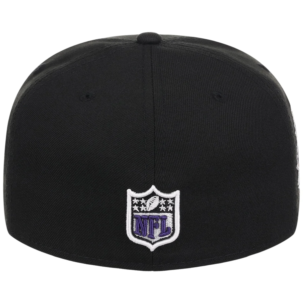 Baltimore Ravens NFL Black Dome New Era 59FIFTY detail view