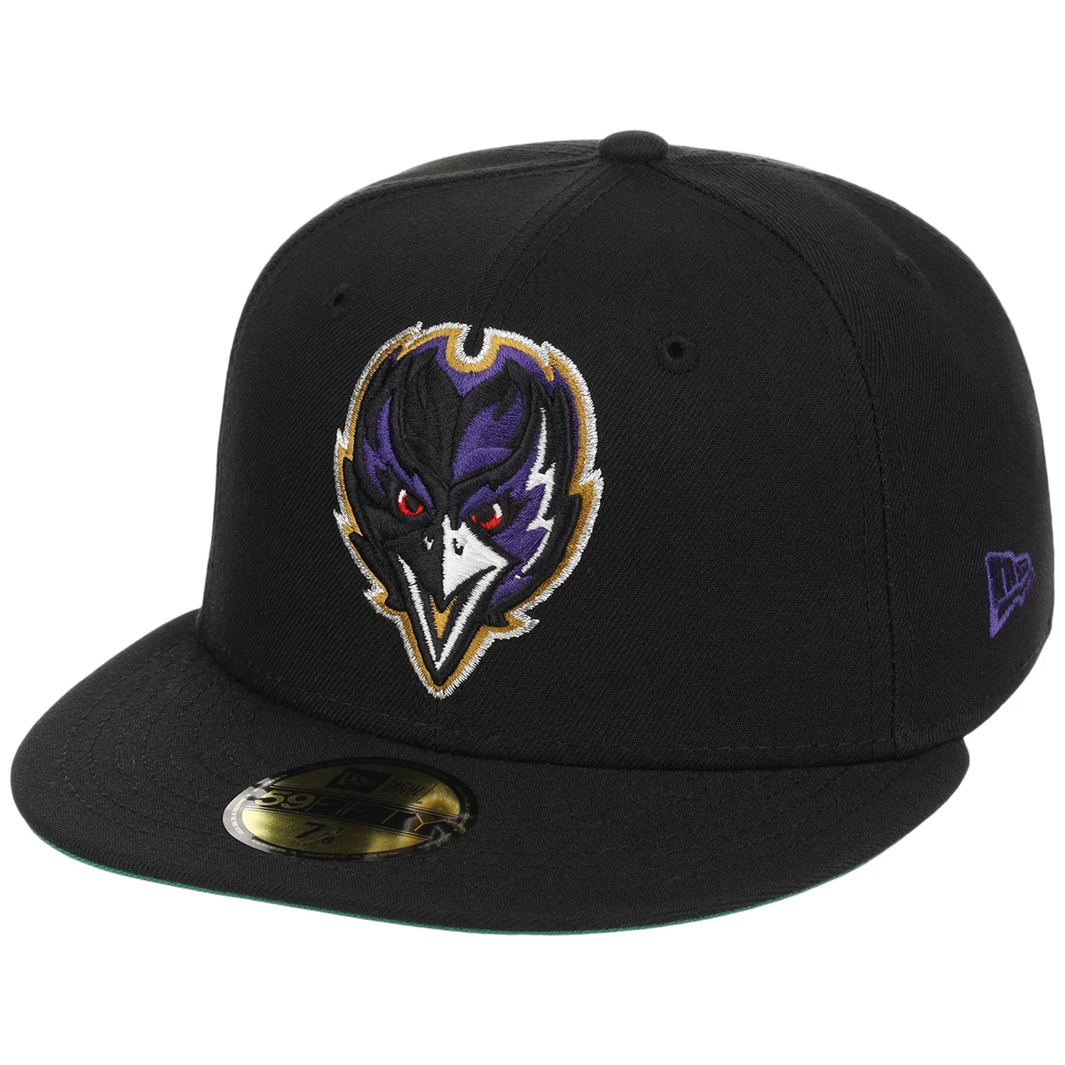 Baltimore Ravens NFL Black Dome New Era 59FIFTY detail view