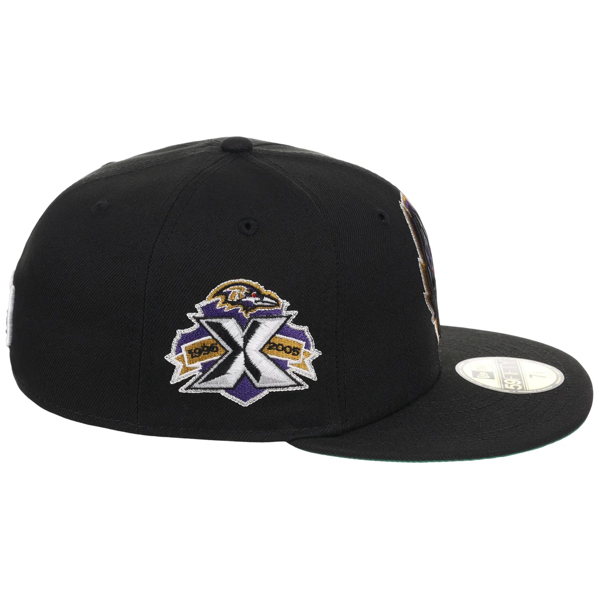 Baltimore Ravens NFL Black Dome New Era 59FIFTY detail view