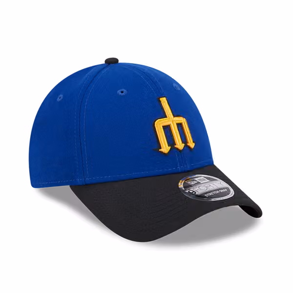 Seattle Mariners Official MLB City Connect New Era Stretch-Snap 9FORTY Cap view 4