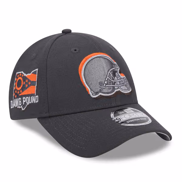 Cleveland Browns 2024 NFL Draft New Era Stretch-Snap 9FORTY Cap Gray product photo