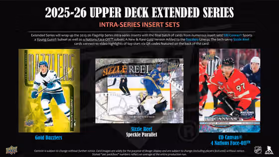 2025/26 Upper Deck Extended Series Hockey NHL Hobby Box view 7
