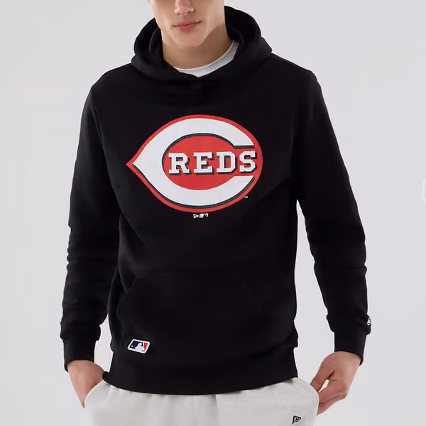 Cincinnati Reds Team Logo MLB Hoodie Black view 5