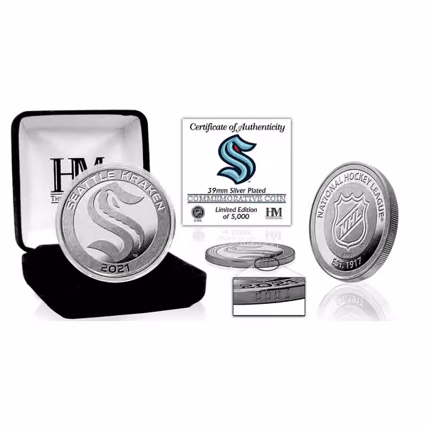 Seattle Kraken NHL Team Silver Mint Coin view 1