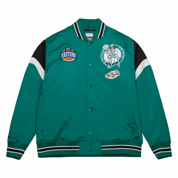 Boston Celtics Mitchell & Ness Heavyweight Satin NBA Jacket view 1