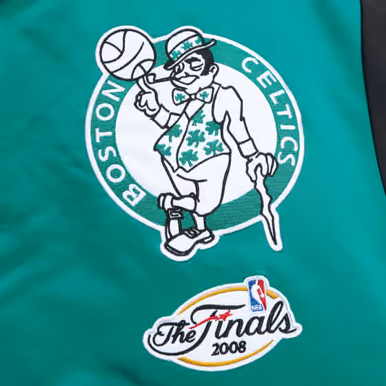 Boston Celtics Mitchell & Ness Heavyweight Satin NBA Jacket view 4