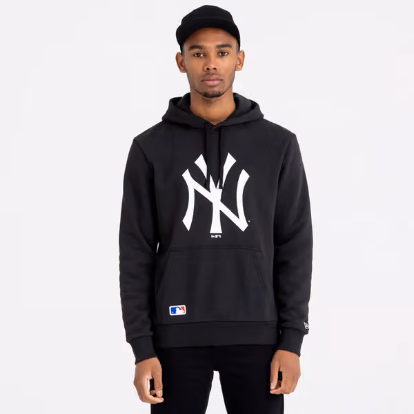 New York Yankees Logo New Era MLB Hoodie Black view 1
