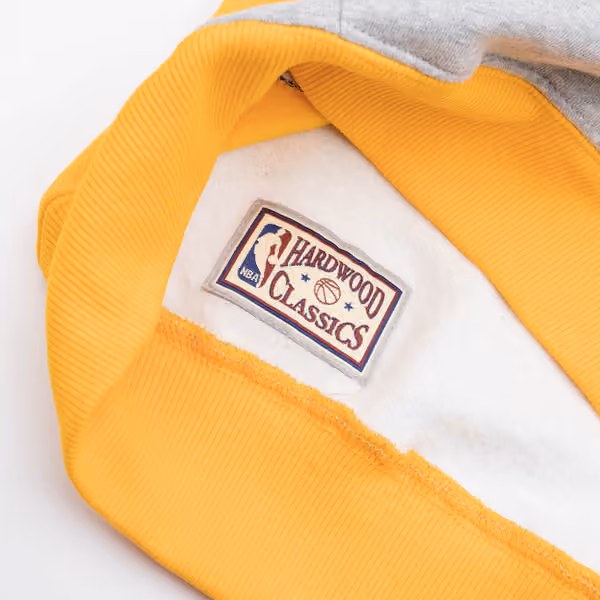 Los Angeles Lakers Pinnacle Mitchell & Ness Heavyweight Fleece NBA Hoodie Grey view 5