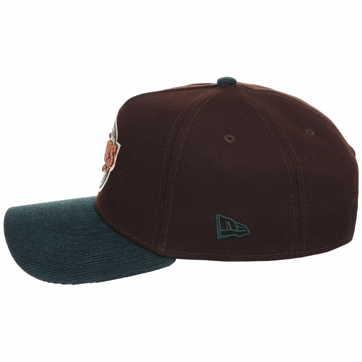 Minnesota Twins MLB Forest Ember New Era 9FORTY A-Frame detail view