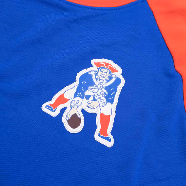 New England Patriots Raglan NFL Throwback Nike Crewneck Pullover view 3