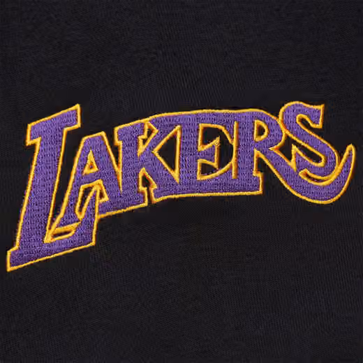 Los Angeles Lakers Mitchell & Ness Heritage NBA Lace-Up Jersey Crew view 6