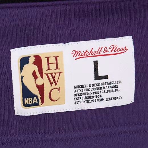 Los Angeles Lakers Mitchell & Ness Heritage NBA Lace-Up Jersey Crew view 3