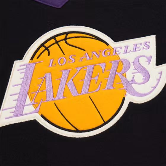 Los Angeles Lakers Mitchell & Ness Heritage NBA Lace-Up Jersey Crew view 4