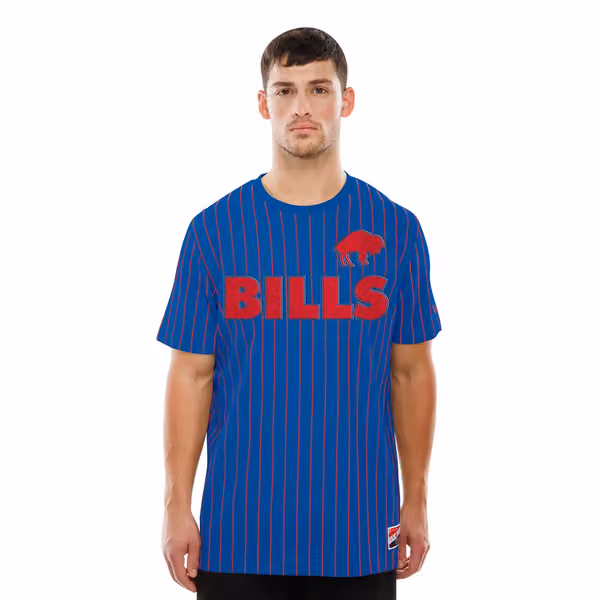 Buffalo Bills Retro Stripe NFL T-Shirt Blue view 1