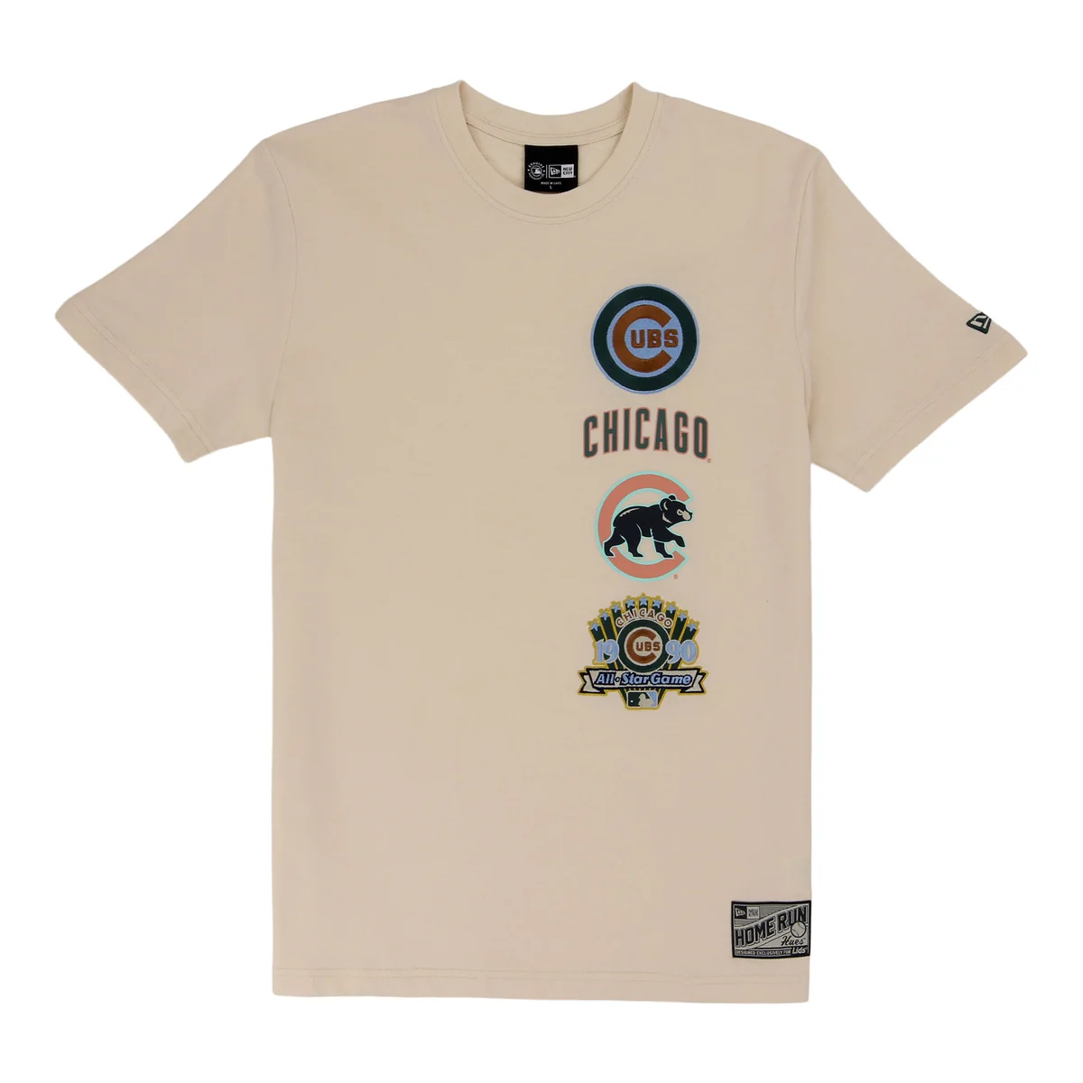 Chicago Cubs Spring Color Collection New Era Stacked Tee front view