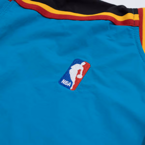 Detroit Pistons 1997-98 Authentic Warm Up NBA Jacket Teal view 4