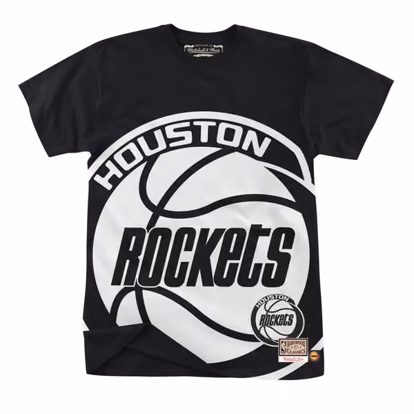 Houston Rockets Big Face 3.0 Heavyweight Mitchell & Ness NBA T-Shirt Black view 1