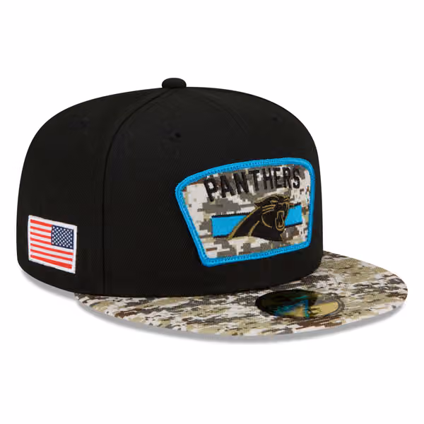 Carolina Panthers 2021 NFL On-Field Salute to Service New Era 59FIFTY Fitted Cap product photo