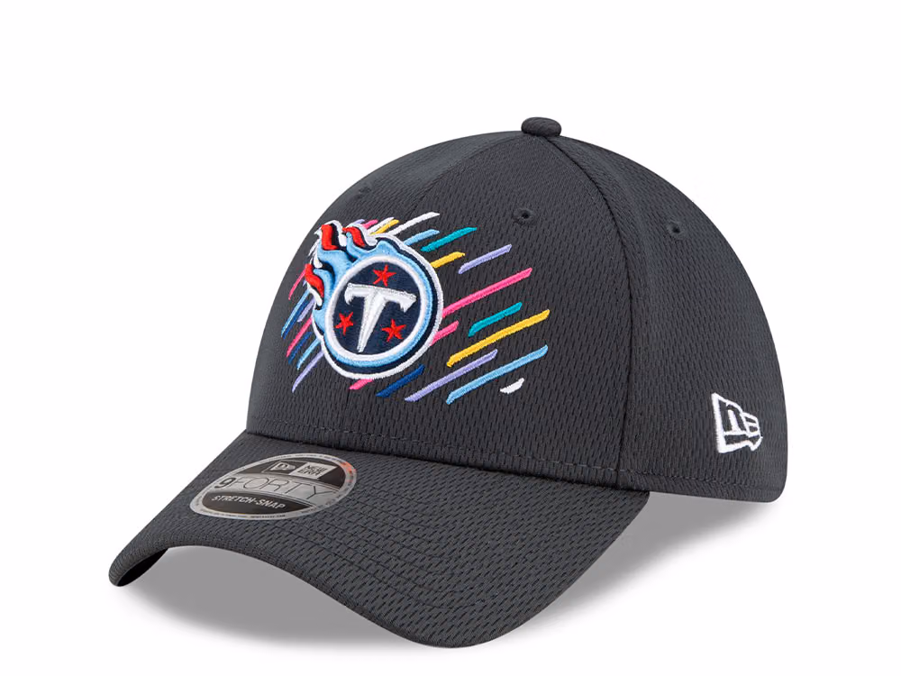 New Era Tennesee Titans Crucial Catch 2021 9Forty Stretch Snapback Hat front