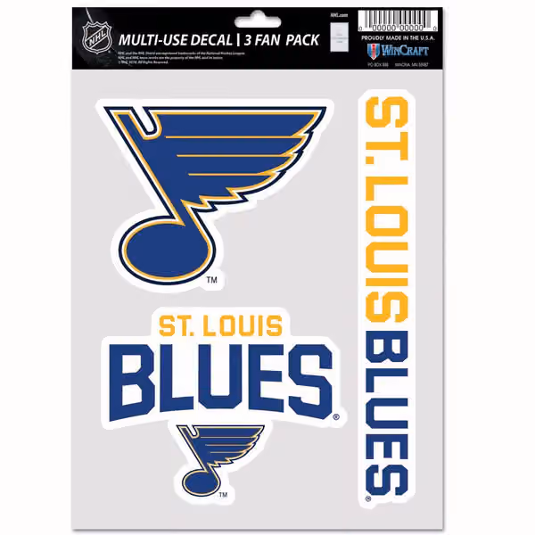 St. Louis Blues Multi-Use NHL Decals Set (3 Pcs.) view 1