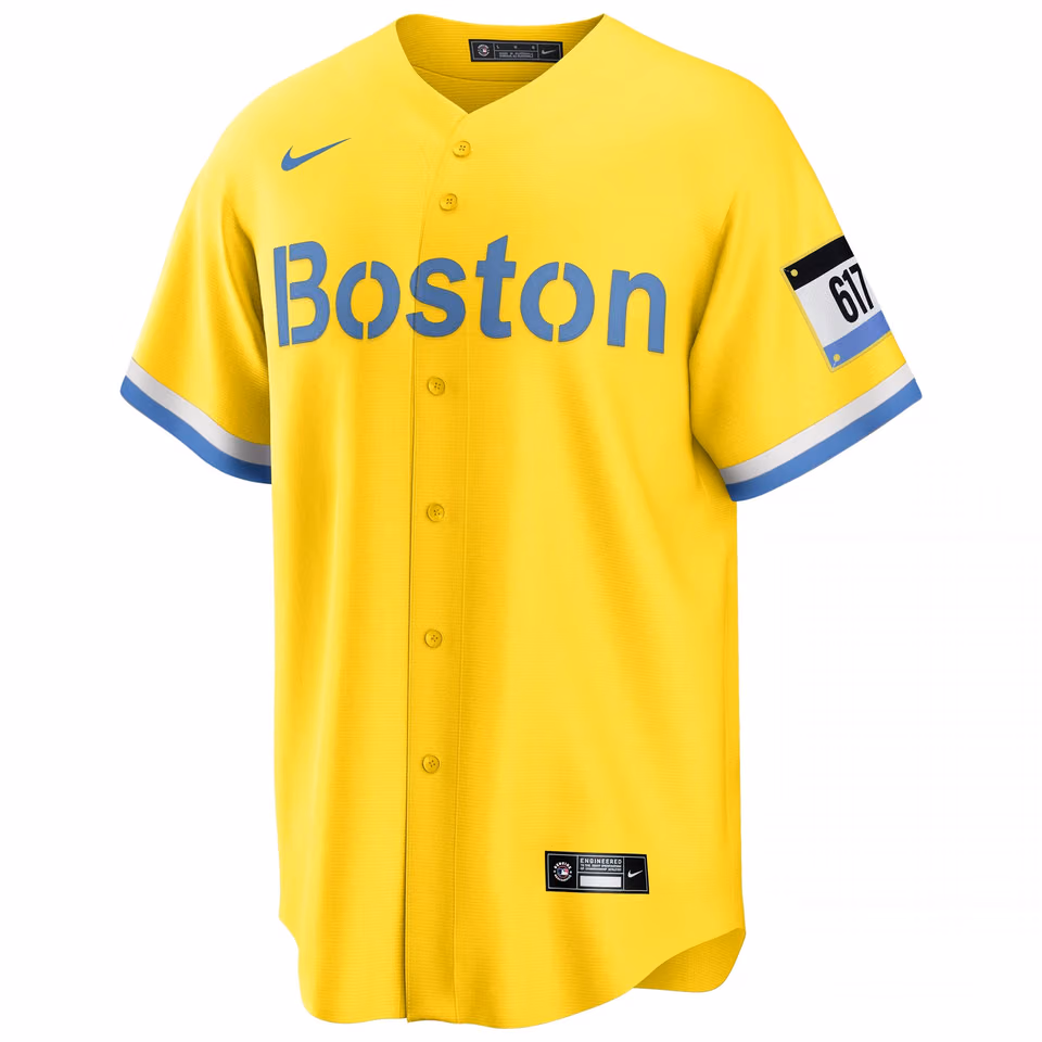 Boston Red Sox Nike Alternate MLB Jersey Yellow view 1