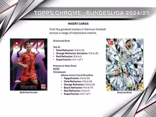 2024/25 Topps Chrome Bundesliga Football Hobby Pack view 3