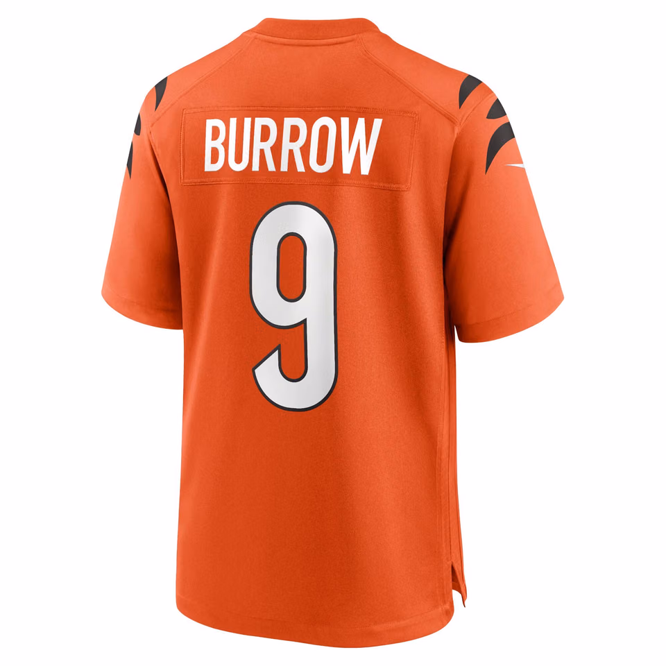 Joe Burrow #9 Cincinnati Bengals Nike Game NFL Jersey Alternate Orange view 3