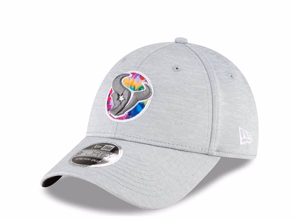 New Era Houston Texans Crucial Catch 9Forty Stretch Snapback Hat front