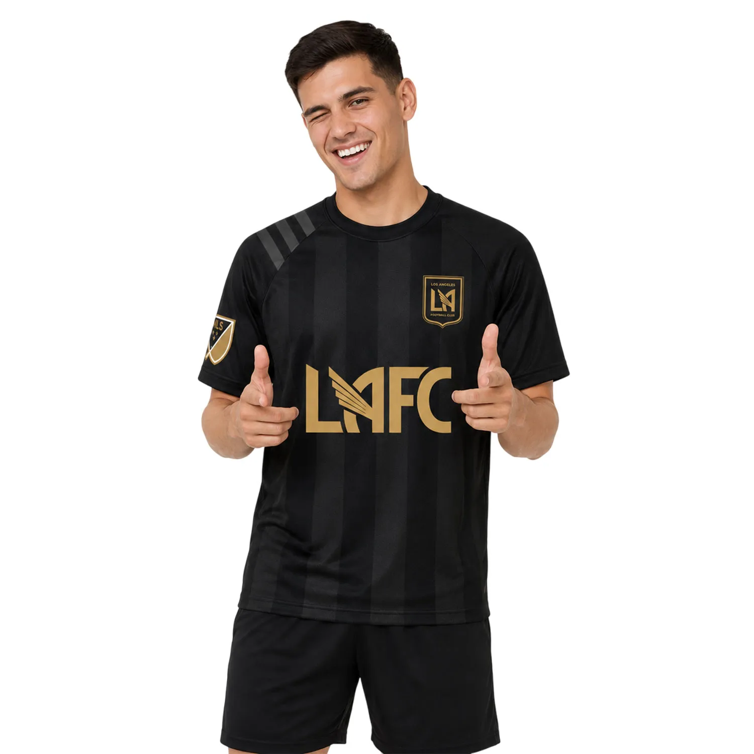 LAFC Soccer Jersey Custom Bold Striped Shirt