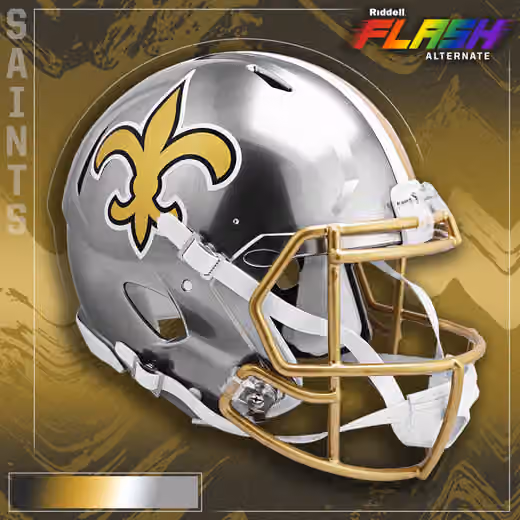 New Orleans Saints Flash Alternate Riddell NFL Speed Mini Helmet view 2