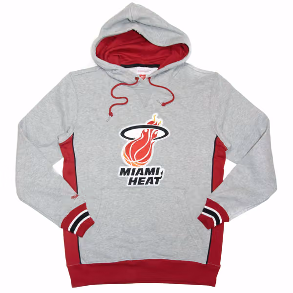 Miami Heat Pinnacle Mitchell & Ness NBA Heavyweight Fleece Hoodie view 1