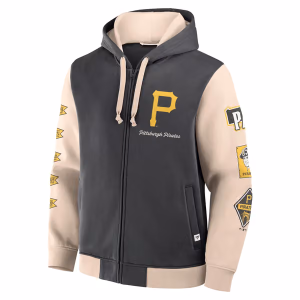 Pittsburgh Pirates Run It Down Retro MLB Full-Zip Hoodie view 1