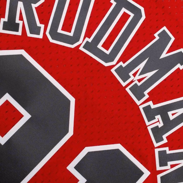 Dennis Rodman #91 Chicago Bulls 1997-98 Mitchell & Ness Swingman NBA Jersey Red view 4