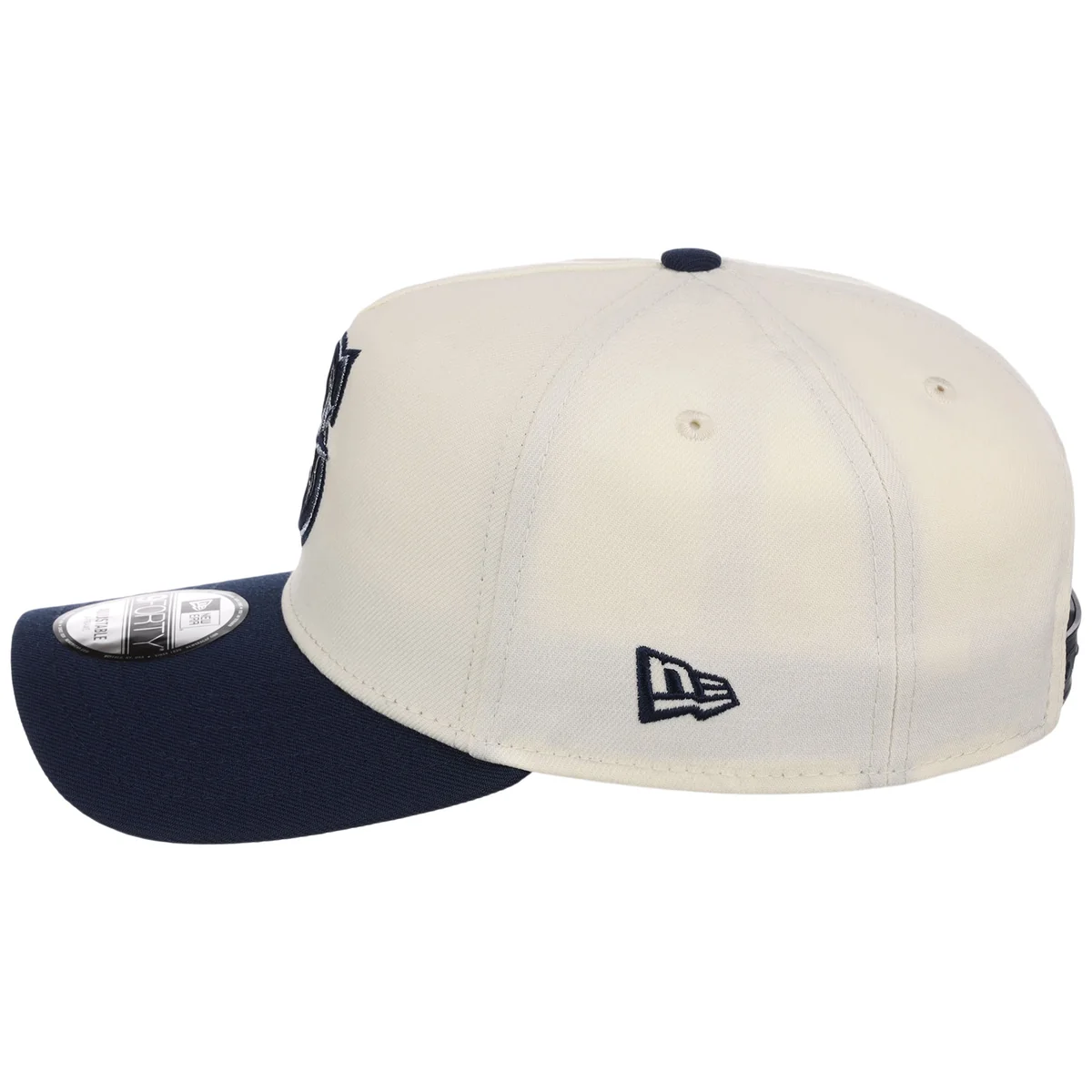 Seattle Mariners MLB Chrome x Navy FASHION CORE New Era 9FORTY A-Frame detail view