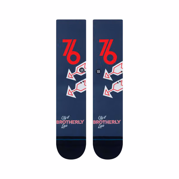 Philadelphia 76ers 2023/24 NBA City Edition Stance Crew Socks view 2