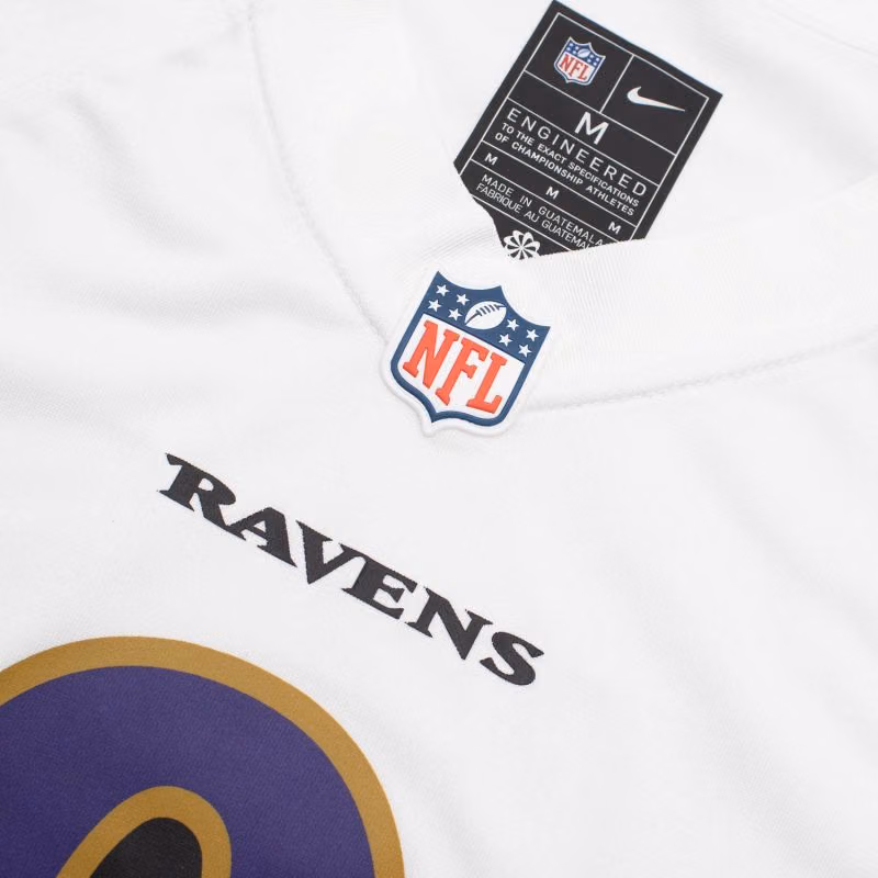 Lamar Jackson #8 Baltimore Ravens Nike Game NFL Jersey White view 5