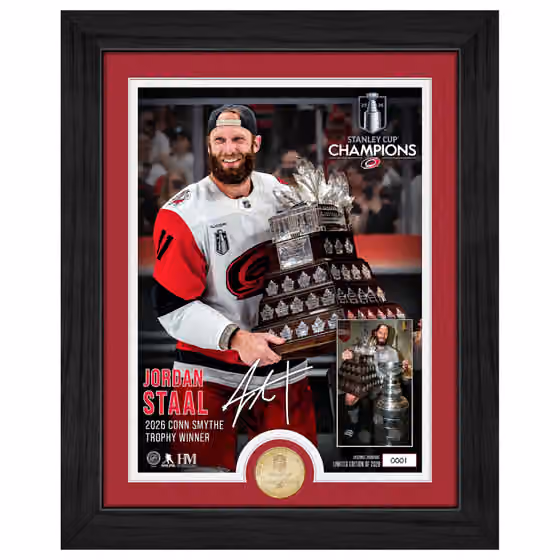 Jordan Staal 2026 Conn Smythe Award Bronze Coin Framed Photo view 1