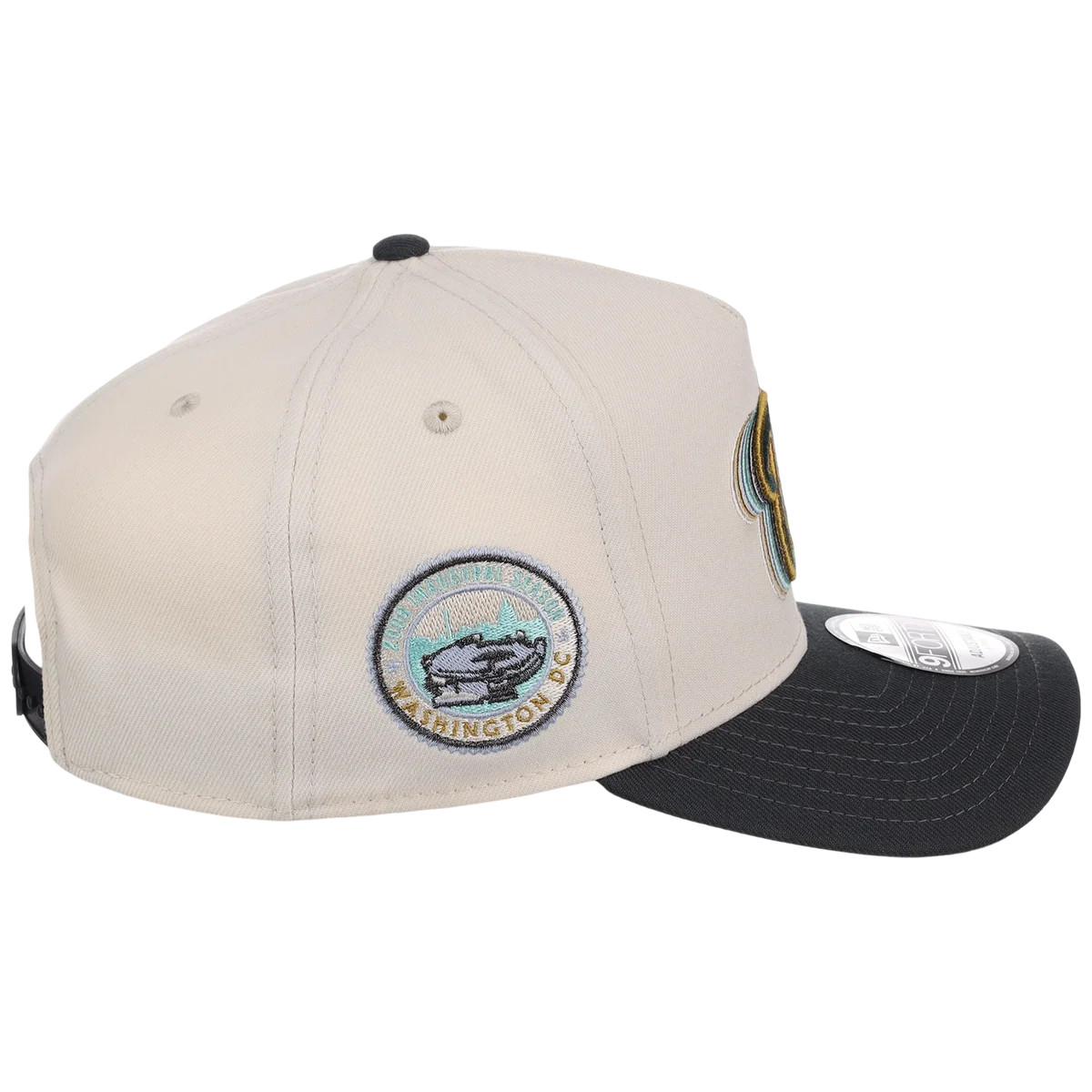 Washington Nationals MLB Cream Clouds New Era 9FORTY detail view