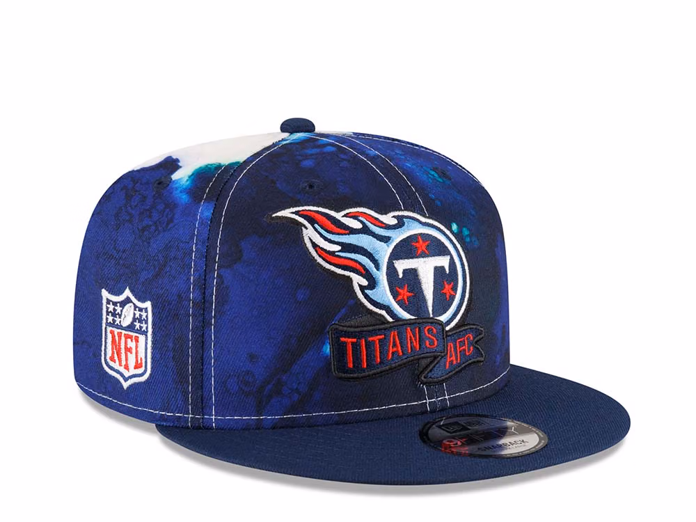 New Era Tennessee Titans Ink NFL Sideline 2022 9Fifty Snapback Hat front