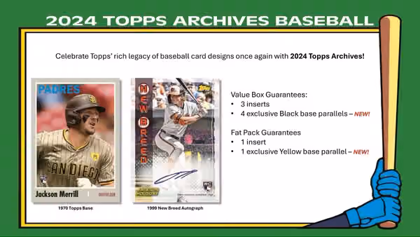 2024 Topps Archives Baseball MLB Blaster Box view 2